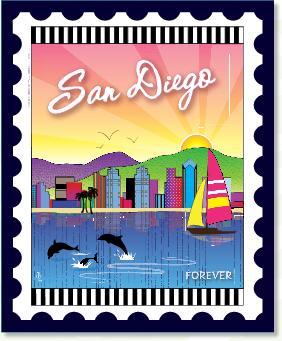 U.S. Cities & Destinations Stamps Panel