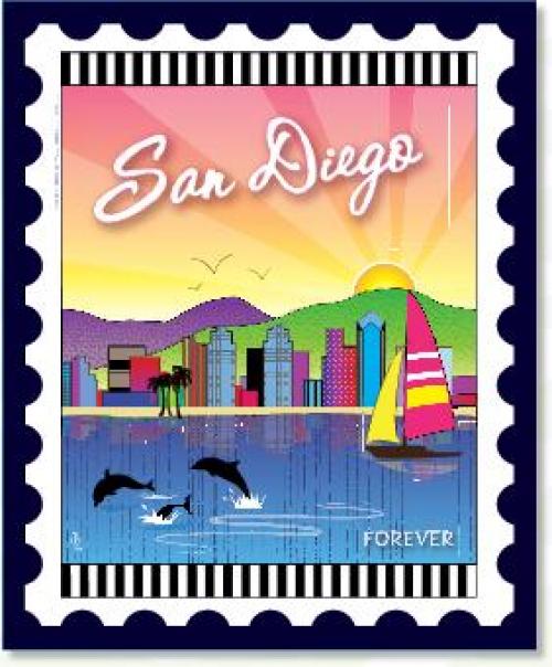 U.S. Cities & Destinations Stamps Panel