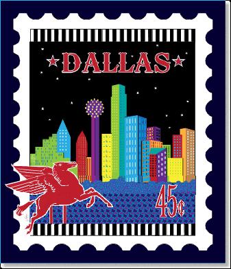 U.S. Cities & Destinations Stamps Panel