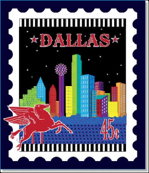 U.S. Cities & Destinations Stamps Panel