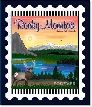 U.S. National Park Stamps Panel