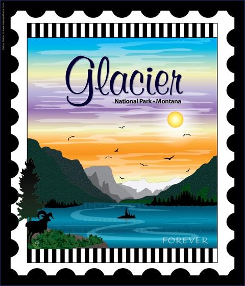 U.S. National Park Stamps Panel