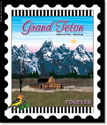 U.S. National Park Stamps Panel