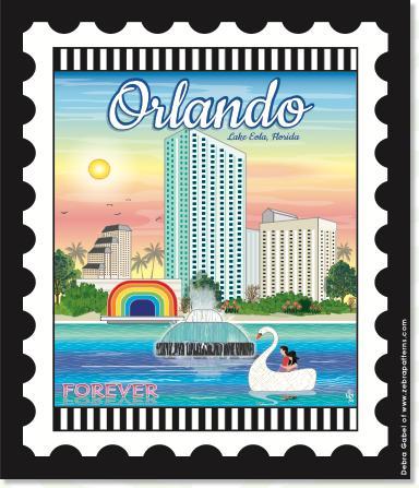 U.S. Cities & Destinations Stamps Panel