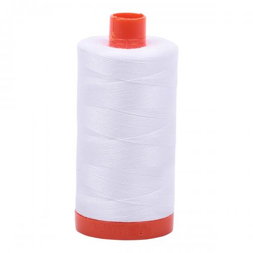 Aurfil Cotton Thread Solid 50wt 1422yds White (#2024)