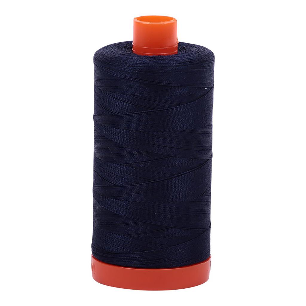 Aurfil Cotton Thread Solid 50wt 1422yds Very Dark Navy (#2785)