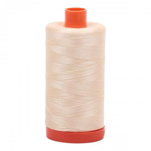 Aurifil Cotton Thread Solid 50wt 1422yds Butter (#2123)