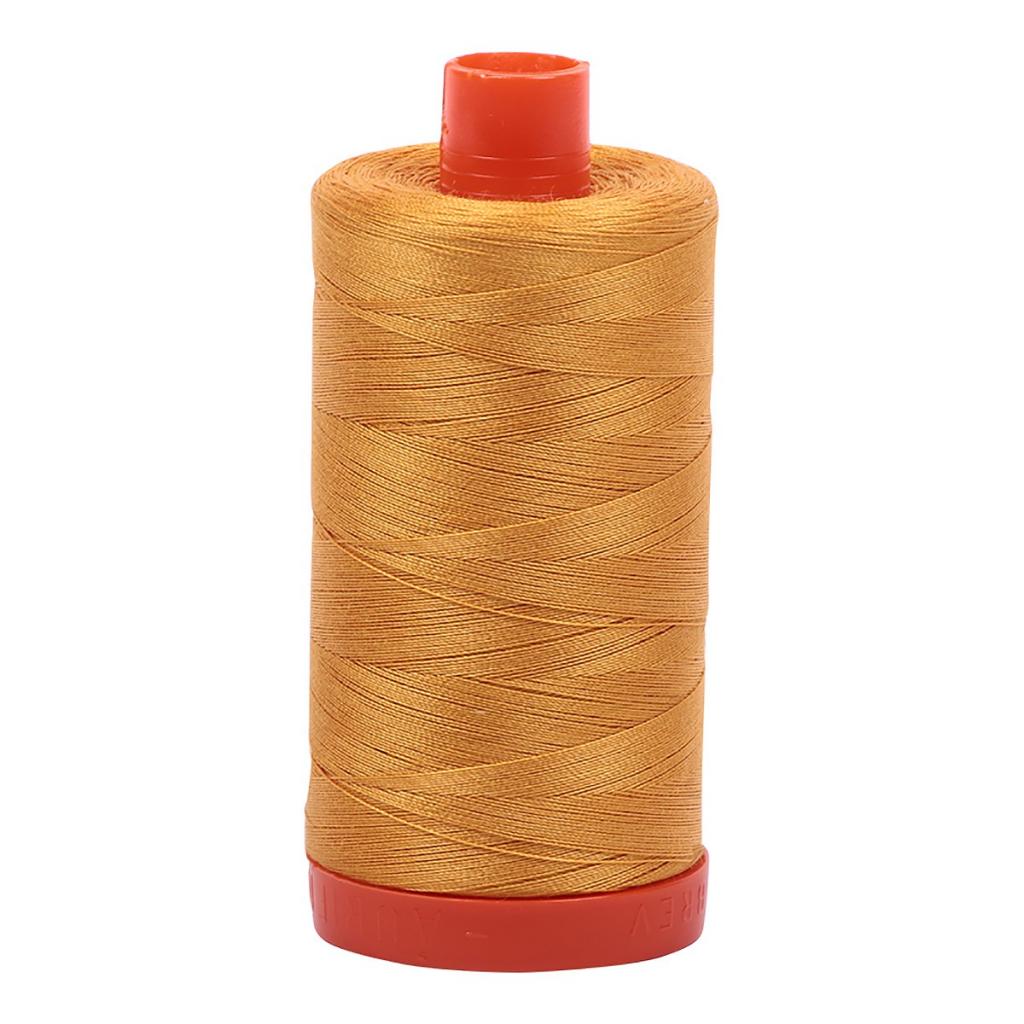 Aurifil Cotton Thread Solid 50wt 1422yds Orange Mustard (#2140)