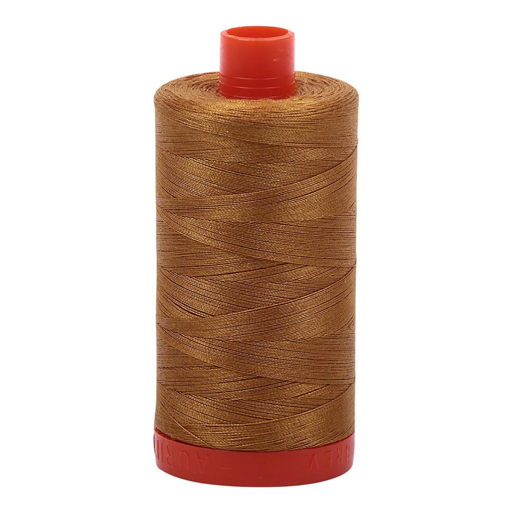 Aurifil Cotton Thread Solid 50wt 1422yds Brass (#2975)