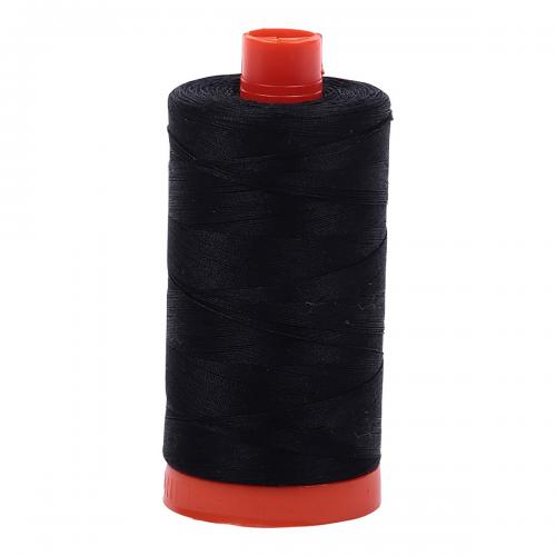 Aurifil Cotton Thread Solid 50wt 1422yds Black (#2692)