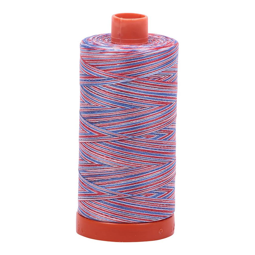 Aurifil Cotton Thread Variegated 50wt 1422yds Red/White/Blue (#3852)