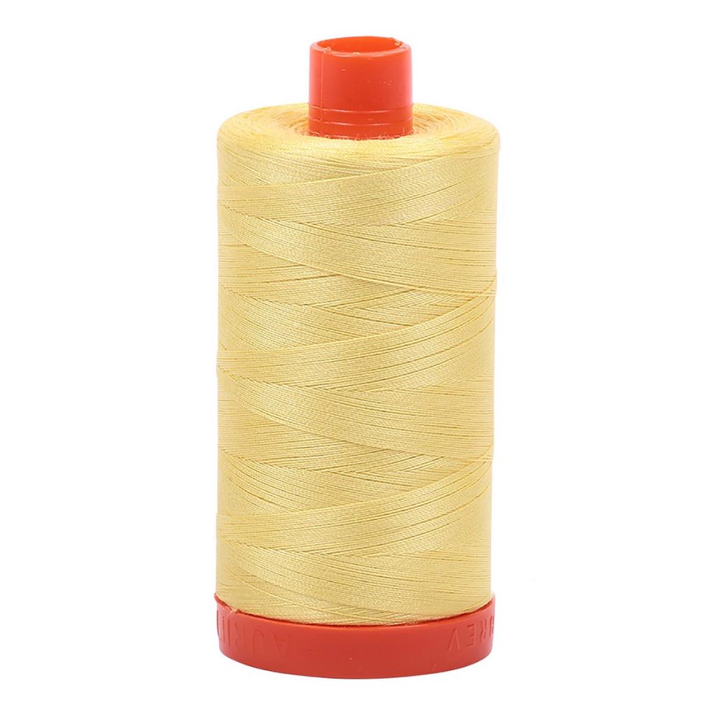 Aurifil Cotton Thread Solid 50wt 1422yds Lemon (#2115