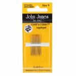 John James Gold'N Glide Applique Needles Size 9 10ct