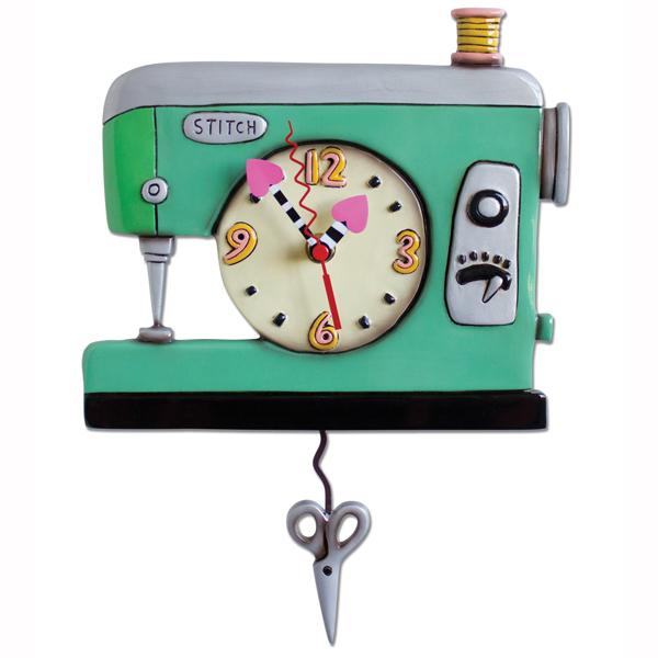 Stitch Pendulum Clock - Green