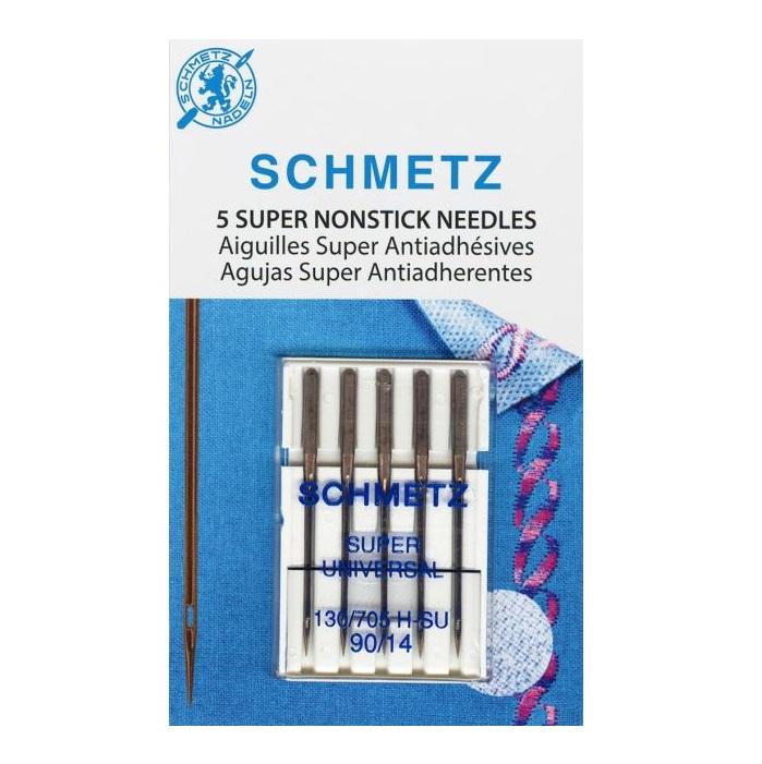 Schmetz Super Nonstick Needle 5ct, Size 90/14