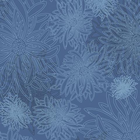 Floral Elements Blue