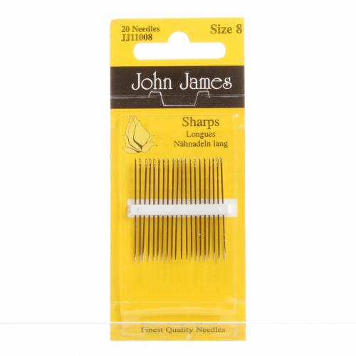 John James Sharps Needles Size 8 20ct
