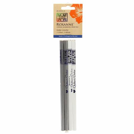 Roxanne Quilter's Choice Marking Pencils 2 ea Silver & White