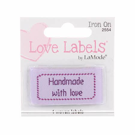 Handmade with Love Lovelabels Iron-on - 1-7/8in x 1in