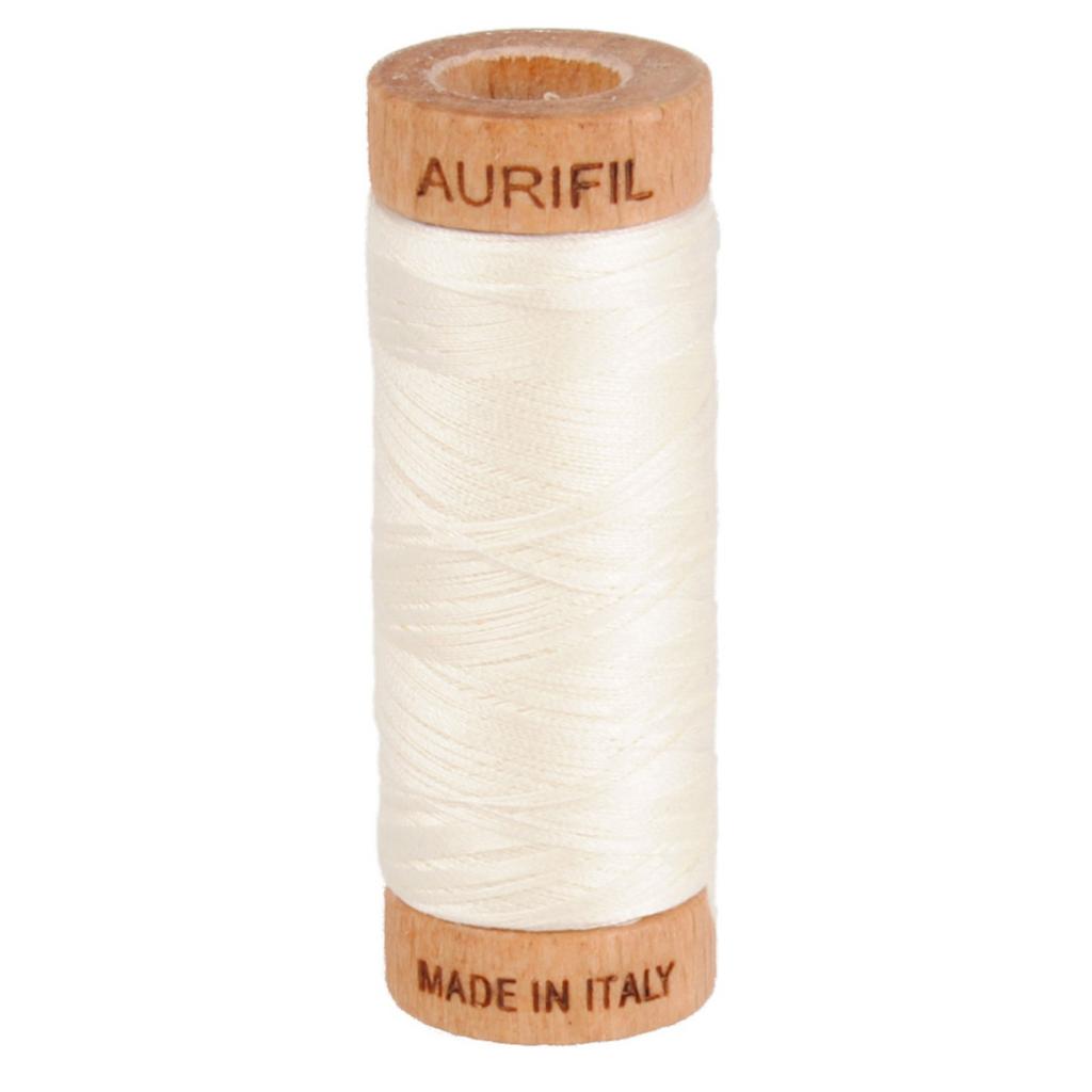 Aurifil Cotton Thread Solid 80wt 300yds Chalk (#2026)