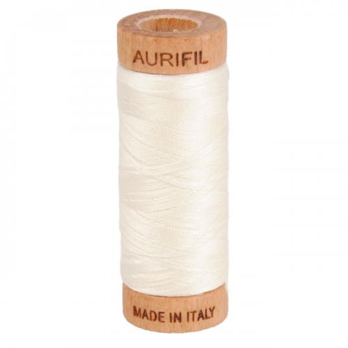 Aurifil Cotton Thread Solid 80wt 300yds Chalk (#2026)