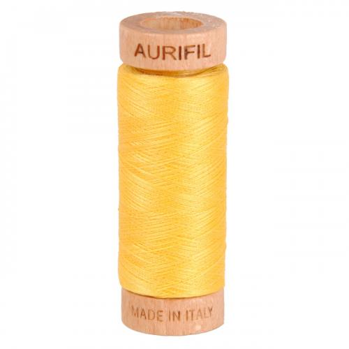 Aurifil Cotton Thread Solid 80wt 300yds Pale Yellow (#1135)