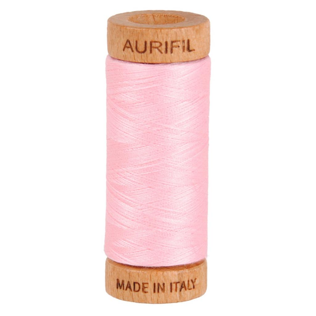Aurifil Cotton Thread Solid 80wt 300yds Baby Pink (#2423)