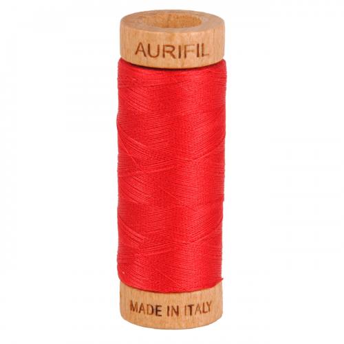 Aurifil Cotton Thread Solid 80wt 300yds Red (#2250)