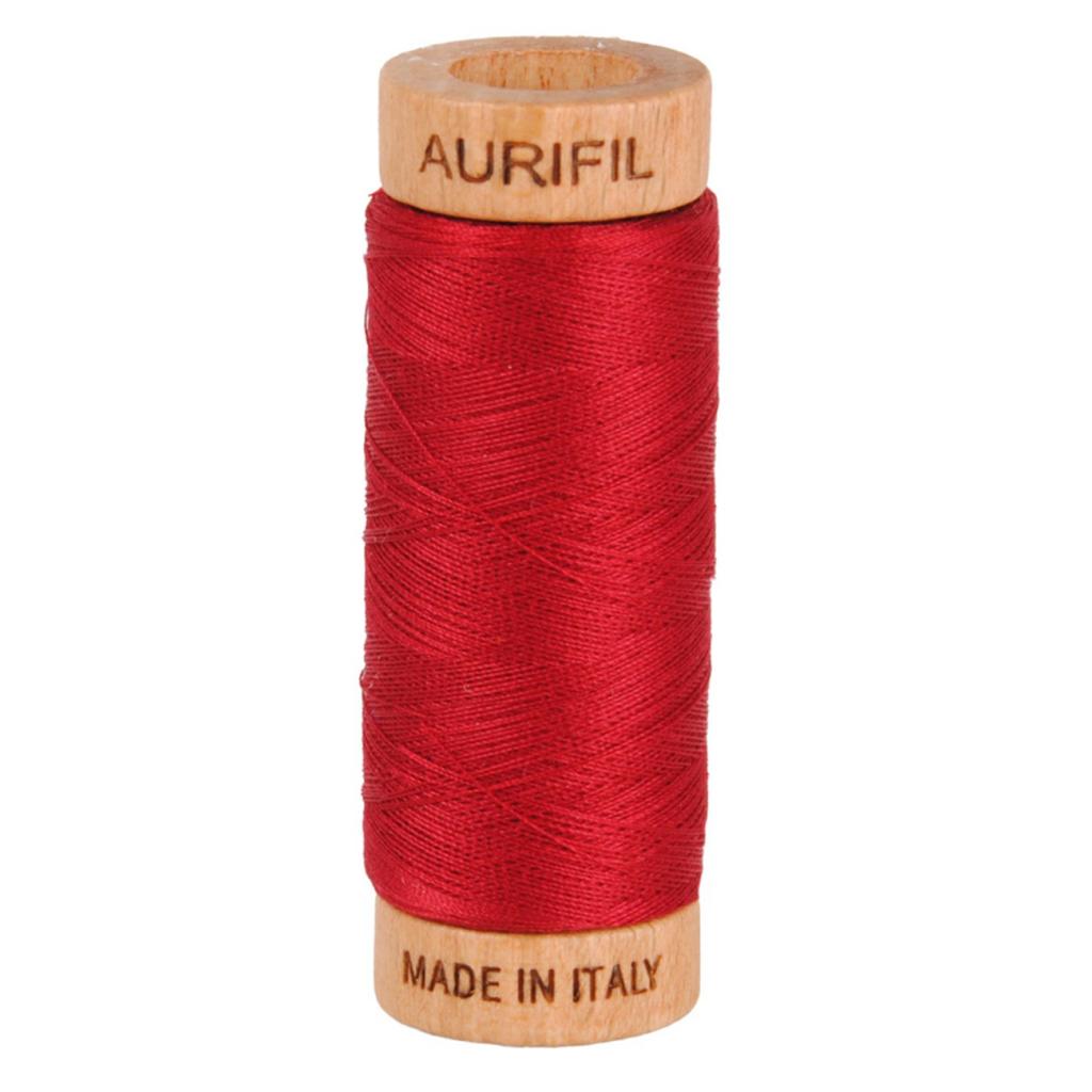 Aurifil Cotton Thread Solid 80wt 300yds Red Wine (#2260)