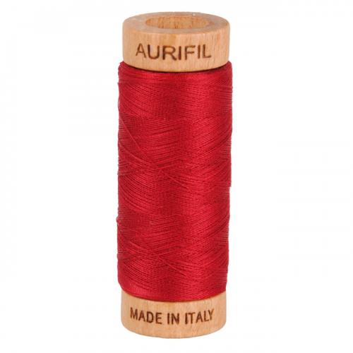 Aurifil Cotton Thread Solid 80wt 300yds Red Wine (#2260)