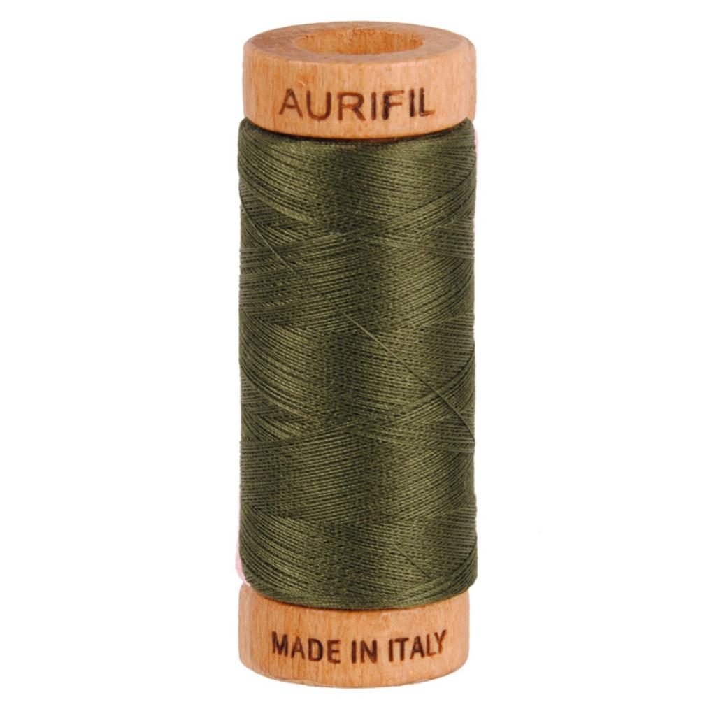 Aurifil Cotton Thread Solid 80wt 300yds Dark Green (#5012)