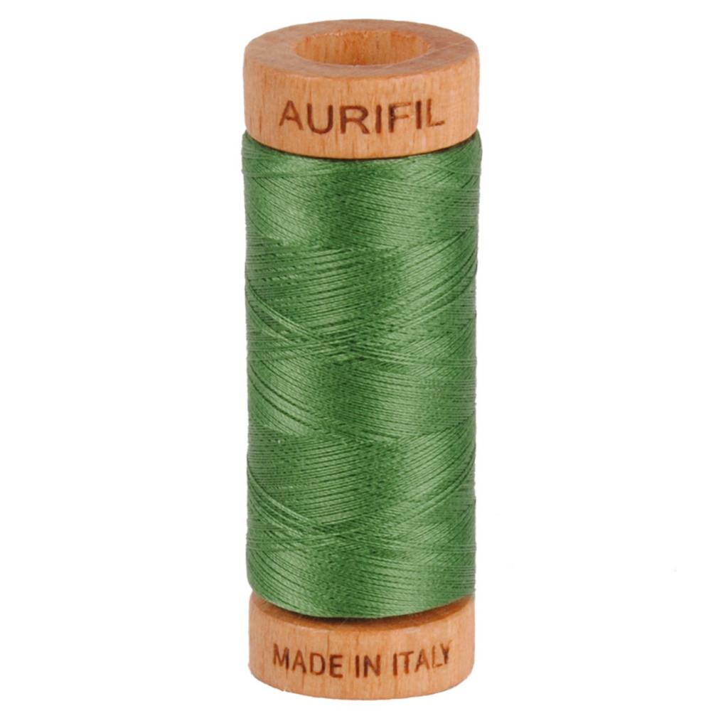 Aurifil Cotton Thread Solid 80wt 300yds Very Dark Grass Green (#2890)