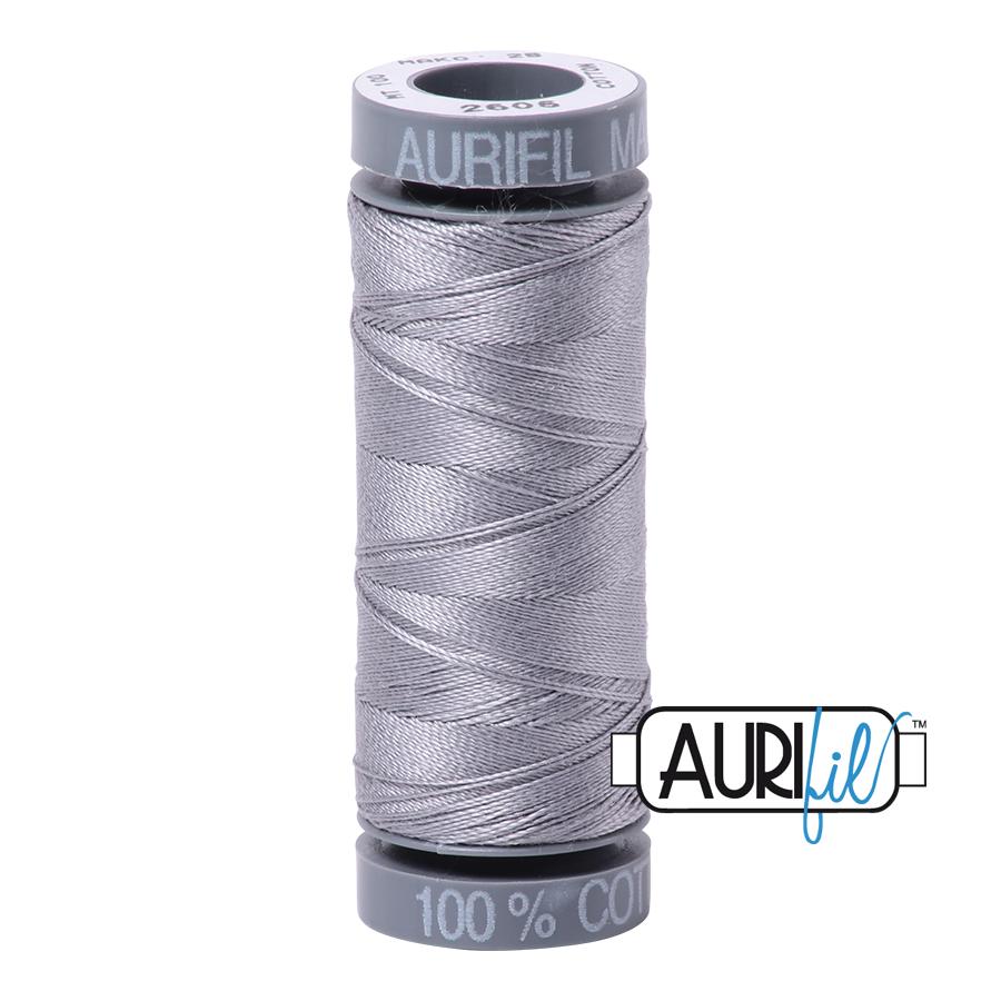 Aurifil Cotton Thread 28wt 109yds Grey (#2605)