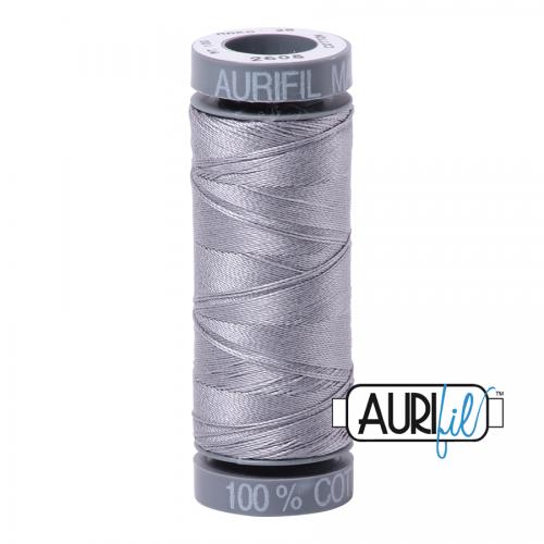 Aurifil Cotton Thread 28wt 109yds Grey (#2605)