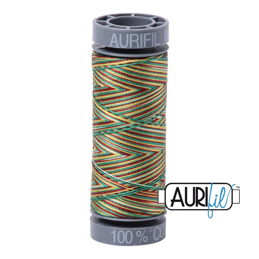 Aurifil Cotton Thread Variegated 28wt 109yds Leaves (#4650)