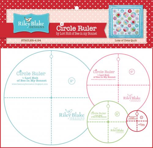 Lori Holt Circle Rulers With 9in , 6in , 4in  and 2-1/2in