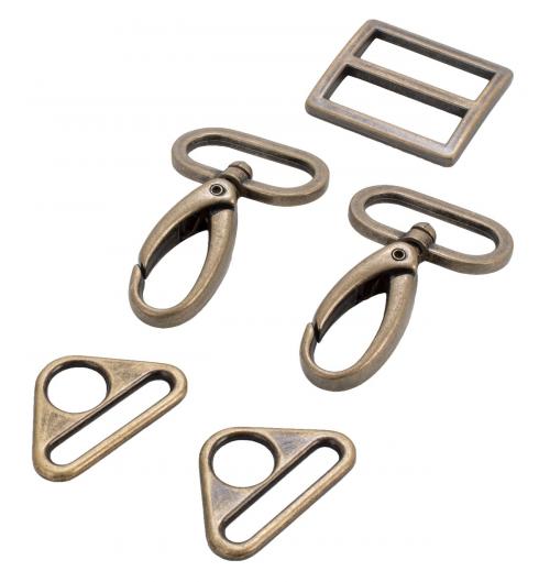 Hardware Set 2250 1in Antique Brass