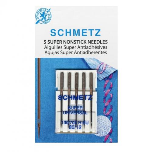 Schmetz Super Nonstick Needle 5ct, Size 80/12