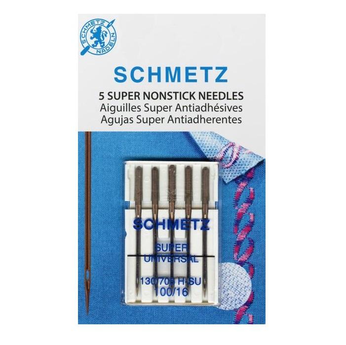 Schmetz Super Nonstick Needle 5ct, Size 100/16