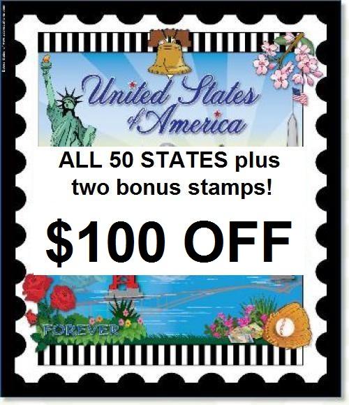 ALL 50 STATE Stamps