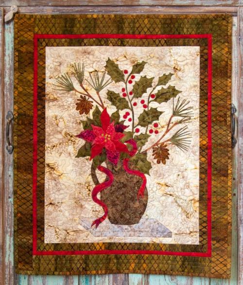 Poinsettia Raw Edge Applique Quilt Pattern
