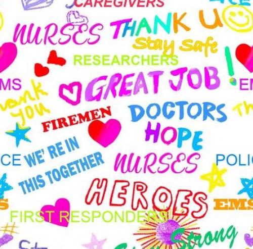 Thank You Heroes White