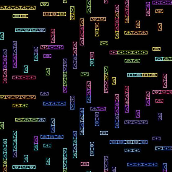 Rainbow Garden Black