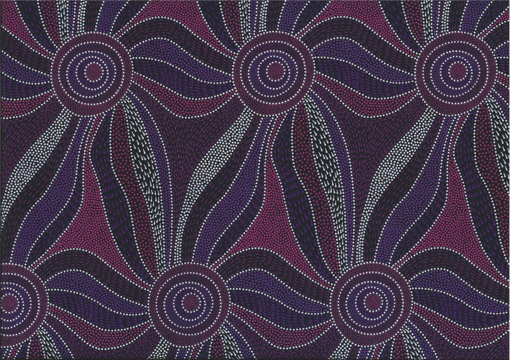 Aboriginal Prints Purple