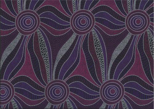 Aboriginal Prints Purple