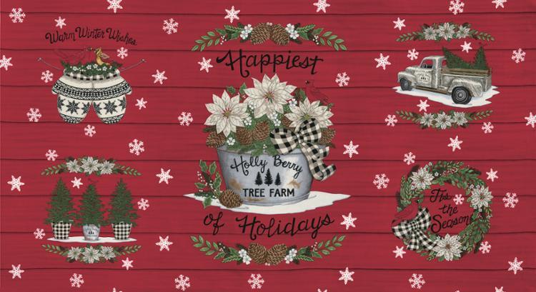 Holly Berry Tree Farm Panel