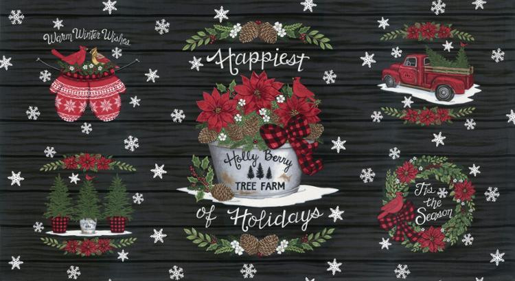 Holly Berry Tree Farm Panel