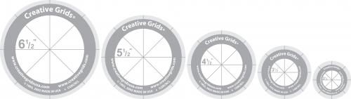 Creative Grids Quilt Ruler Circles (5 Discs with Grips) Quilt Ruler