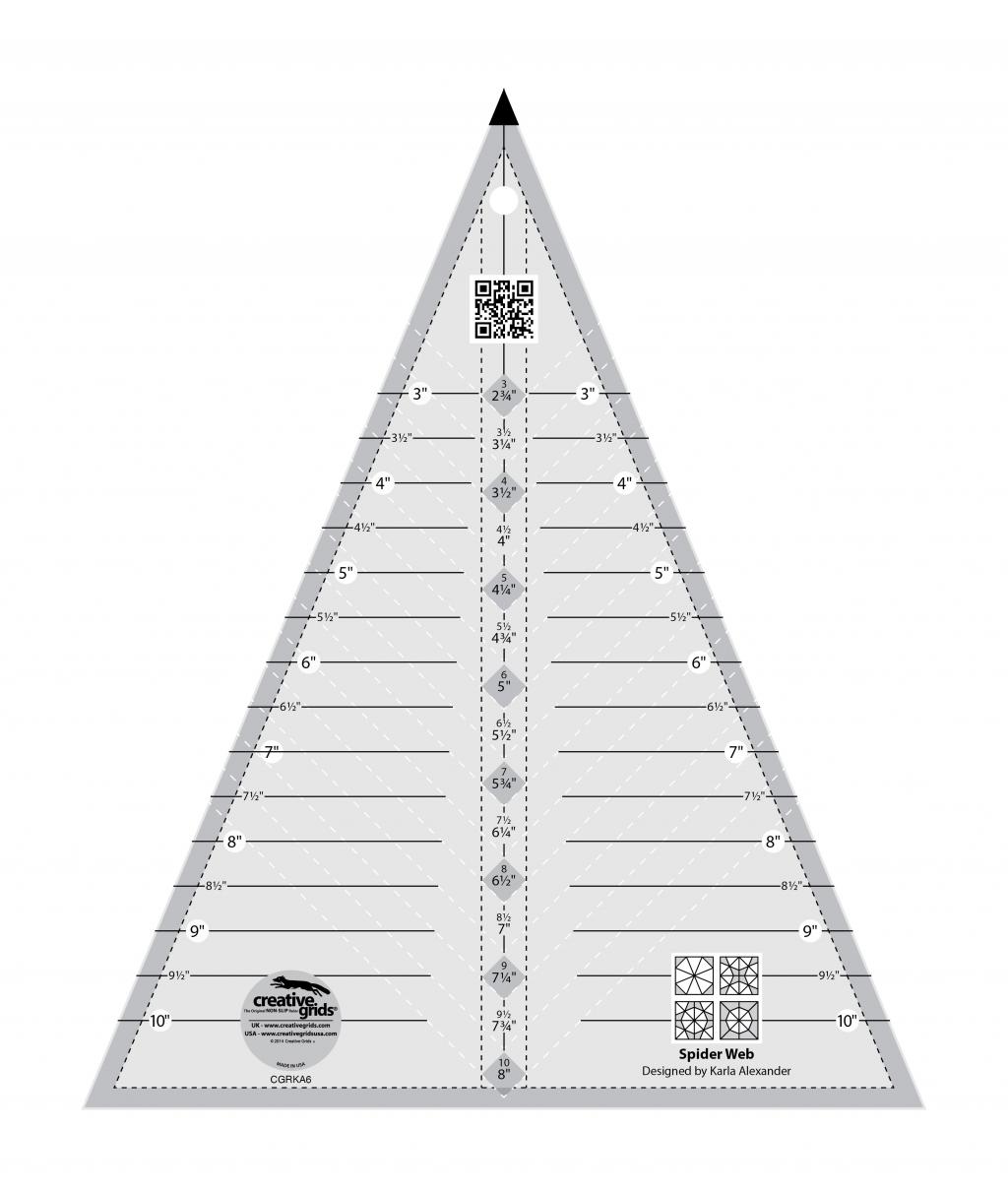 Creative Grids Spider Web Quilt Ruler