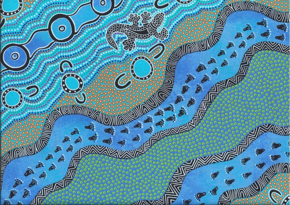 Aboriginal Prints Blue